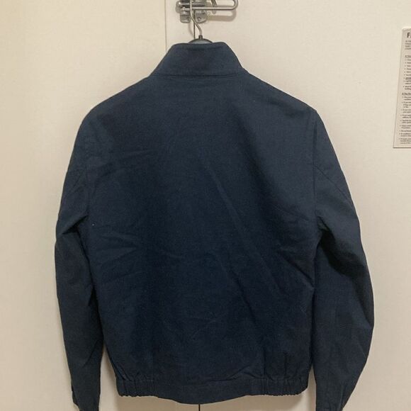 Brooks Brothers Mens’ Cotton Zip Up Jacket in Navy with Plaid Lining. Size S. - Picture 2 of 8